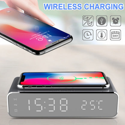 LED Alarm Clock QI Wireless Charger